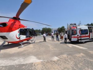 Bodrum’da Erken Doğan Bebek Ambulans Helikopterle İzmir’ Sevk Edildi