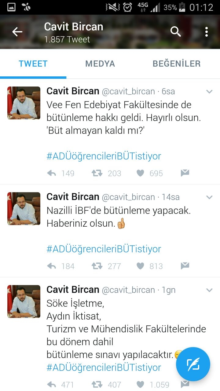 Rektör Prof. Dr. Cavit Bircan Twitter'ı Salladı. 5