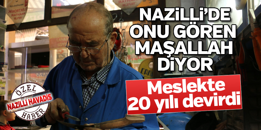 59 yaşında başladığı çilingircilik mesleğinde 20 yılı devirdi