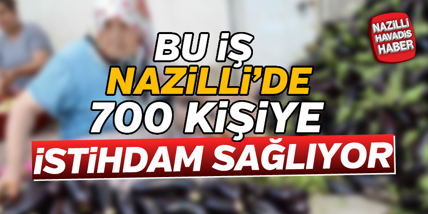 Bu iş Nazilli'de 700 kişiye istihdam sağlıyor