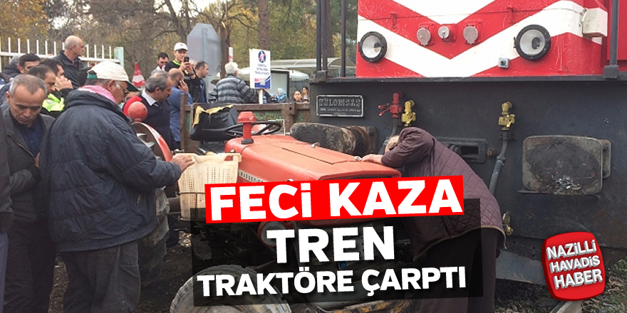 Tren, hemzemin geçitte traktöre çarptı