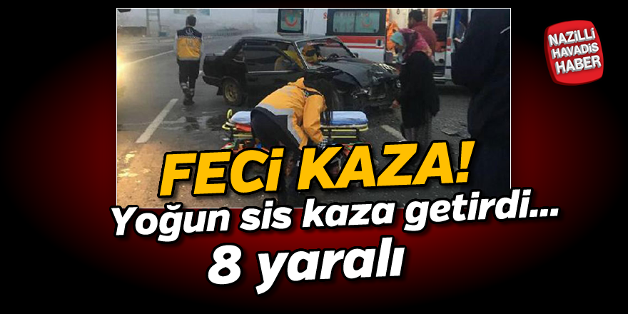 Sis nedeniyle 2 araç kaza yaptı; 8 yaralı