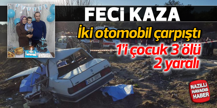 Feci kaza; 3 ölü, 2 yaralı