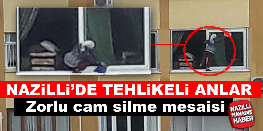 Nazilli'de tehlikeli anlar kameraya yansıdı