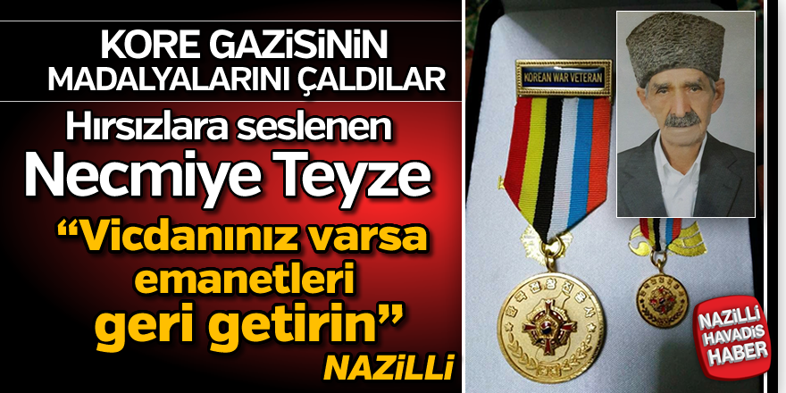 Kore gazisinin madalyalarını çaldılar