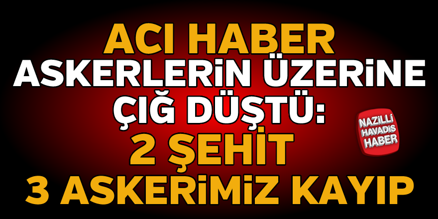 Askerlerin üzerine çığ düştü: 2 şehit, 3 asker kayıp