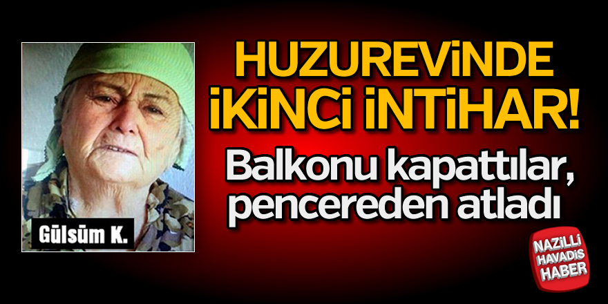 Huzurevinde ikinci intihar!