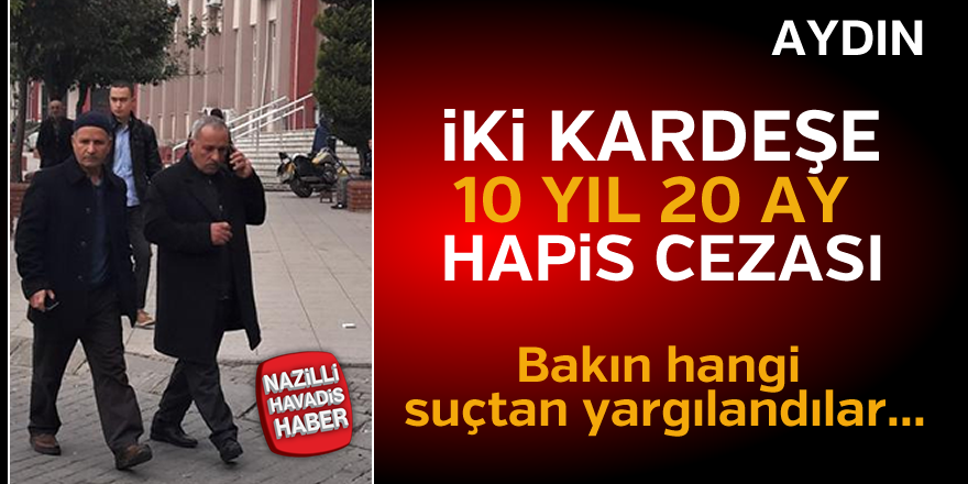 İki kardeşe devlet büyüklerine hakaretten 1O yıl 20 ay hapis