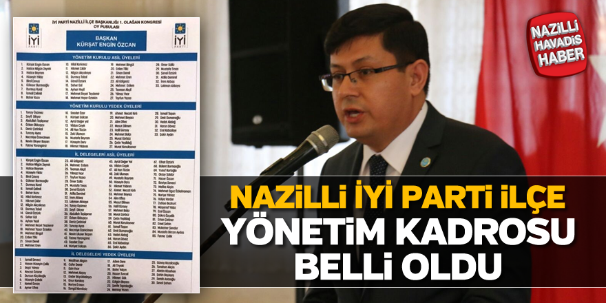 Nazilli İYİ Parti ilçe yönetim kadrosu belli oldu