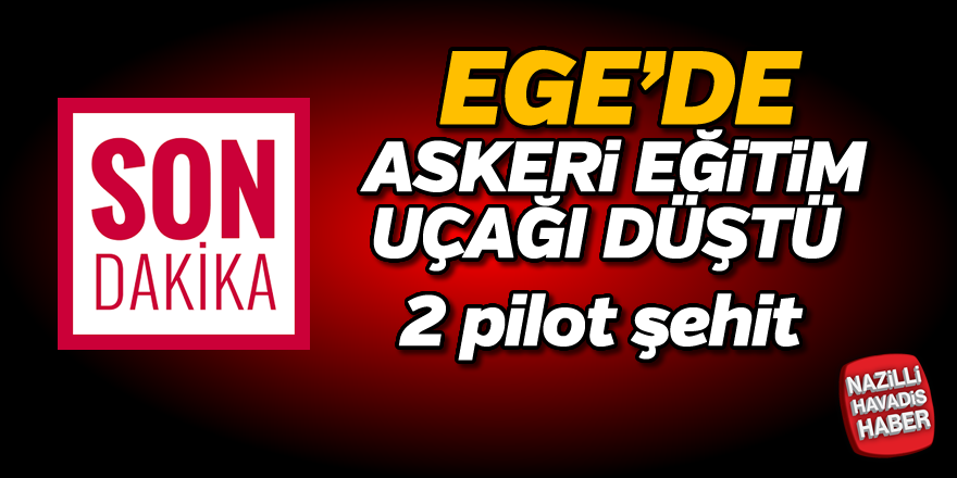 Ege'de askeri eğitim uçağı düştü