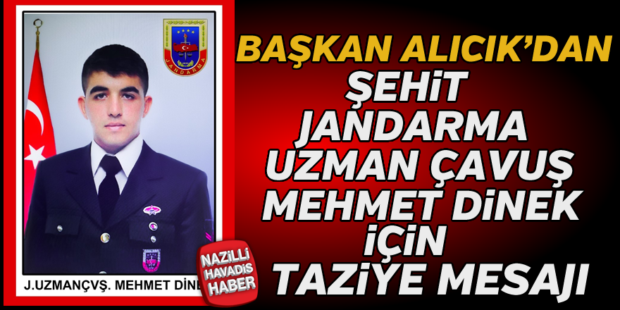 Başkan Alıcık'dan şehit için taziye