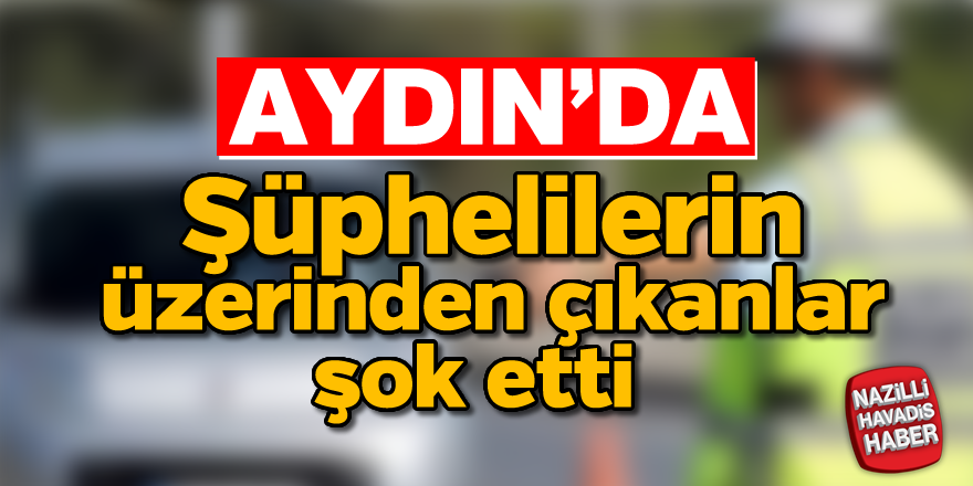 Aydın'da şüphelilerin üzerinden çıkanlar şoke etti