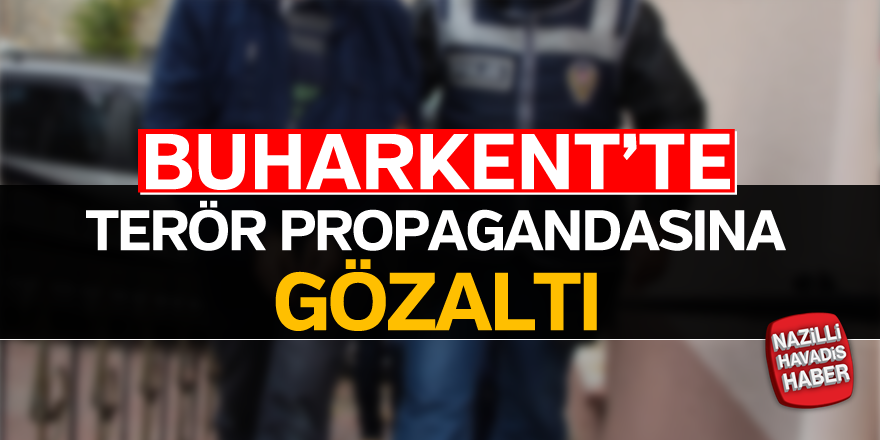 Buharkent'te terör propagandasına gözaltı