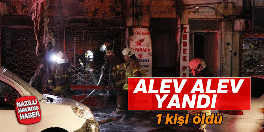 İş yeri alev alev yandı