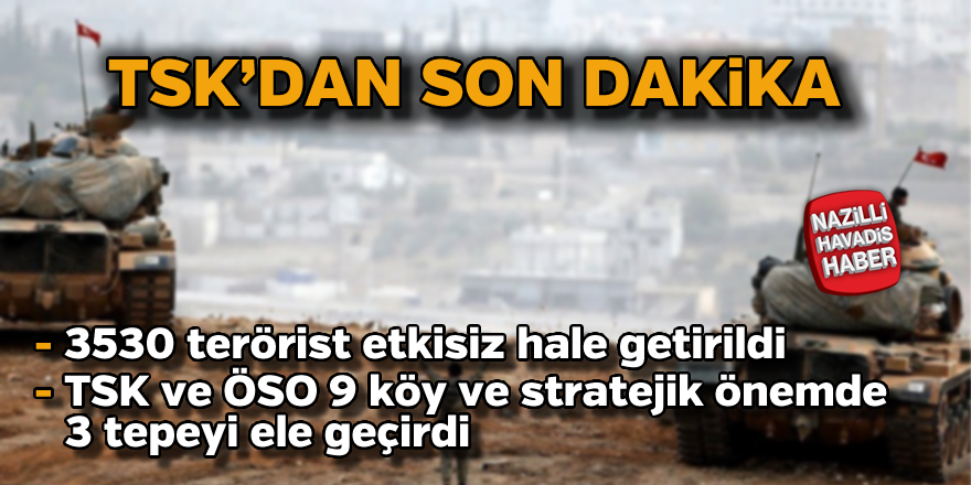 TSK'dan son dakika