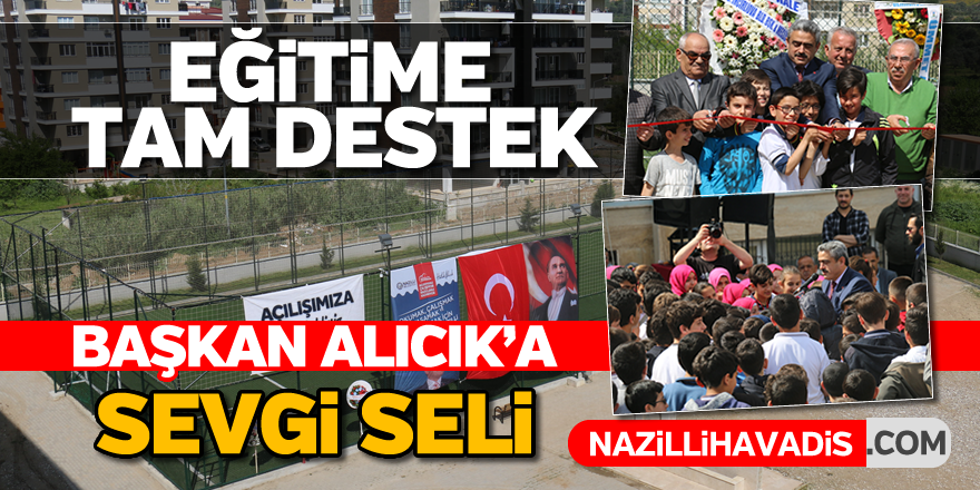 Nazilli'de halı saha tesisinin açılışı yapıldı