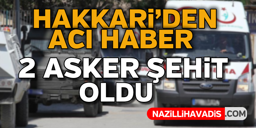 Hakkari'de 2 asker şehit oldu