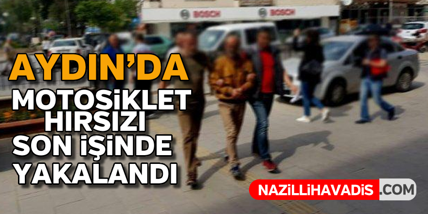 Aydın'da motosiklet hırsızı son işinde yakalandı