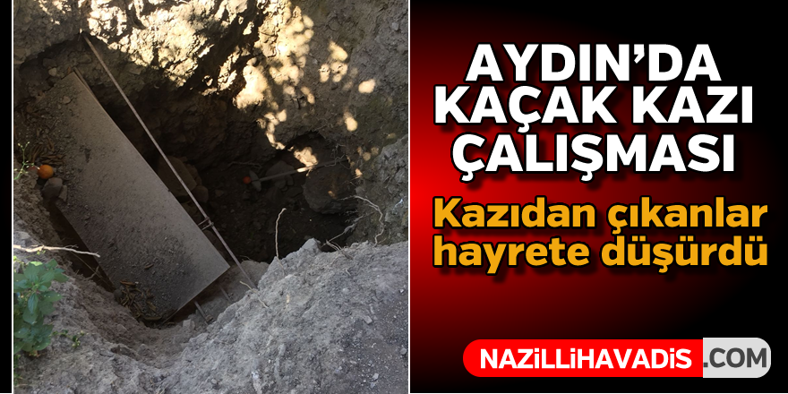 Aydın'da kaçak kazı çalışması