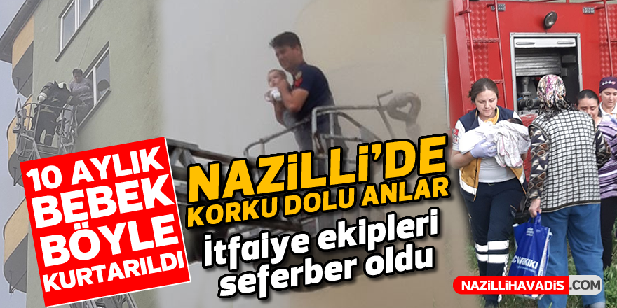 Nazilli'de çıkan yangın paniğe yol açtı