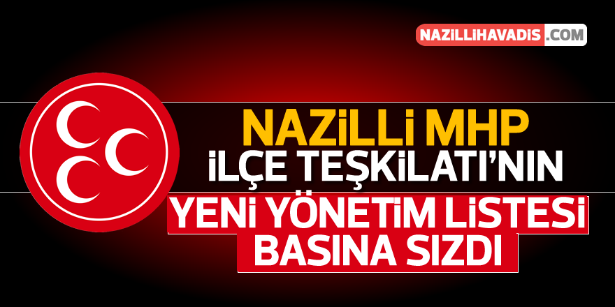 Nazilli MHP İlçe Teşkilatı'nın yeni yönetim listesi