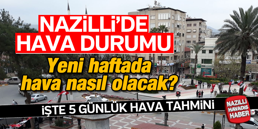 Yeni haftada Nazilli'de hava nasıl olacak?