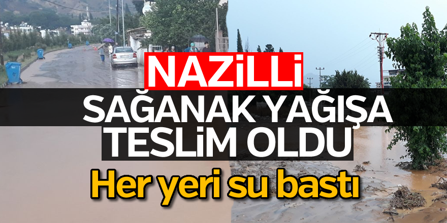 Nazilli sağanak yağışa teslim oldu