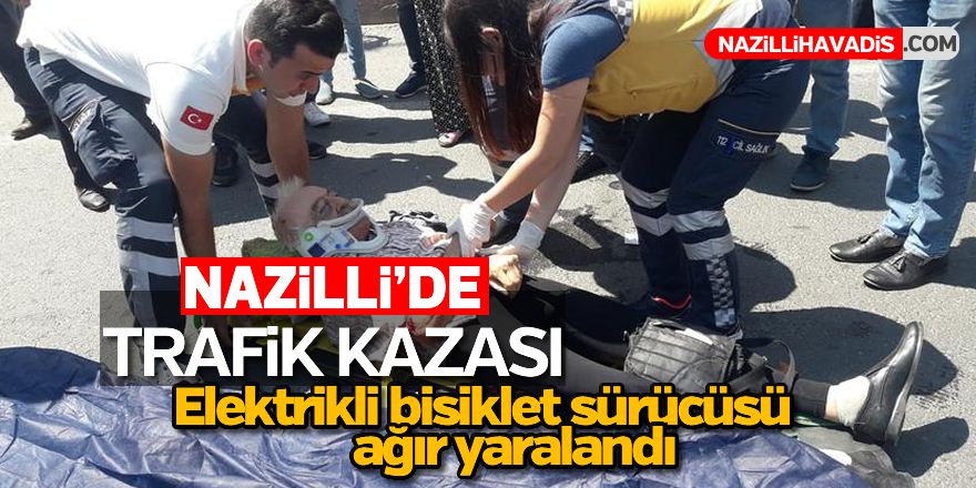 Nazilli’de TIR ile elektrikli bisiklet çarpıştı