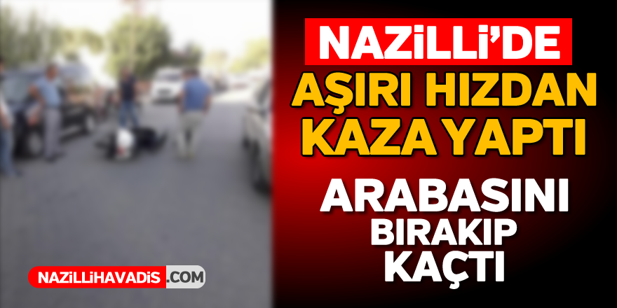 Aşırı hızdan kaza yaptı