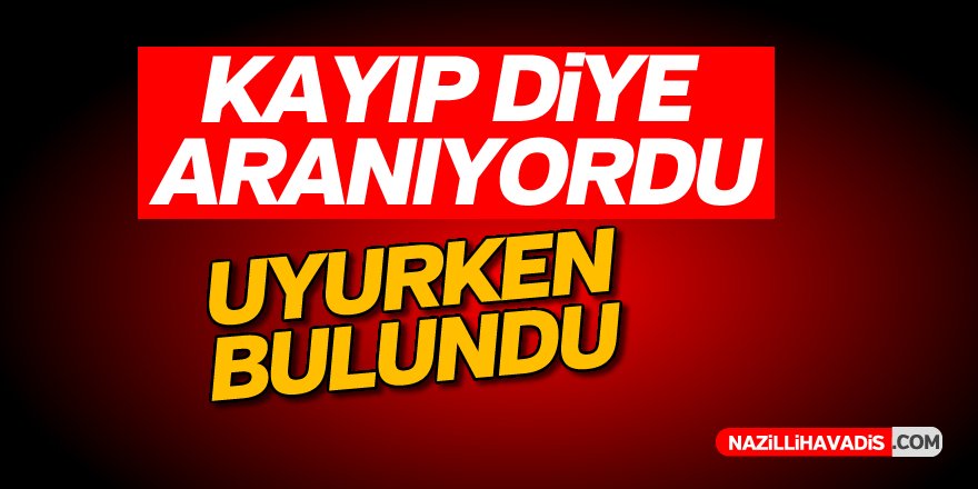 Kayıp Diye Aranan Kadın Uyurken Bulundu