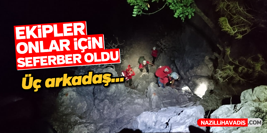 Kaybolan üç arkadaş için seferber oldular