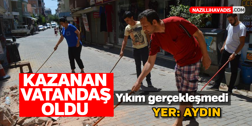 Aydın'da kazanan vatandaş oldu