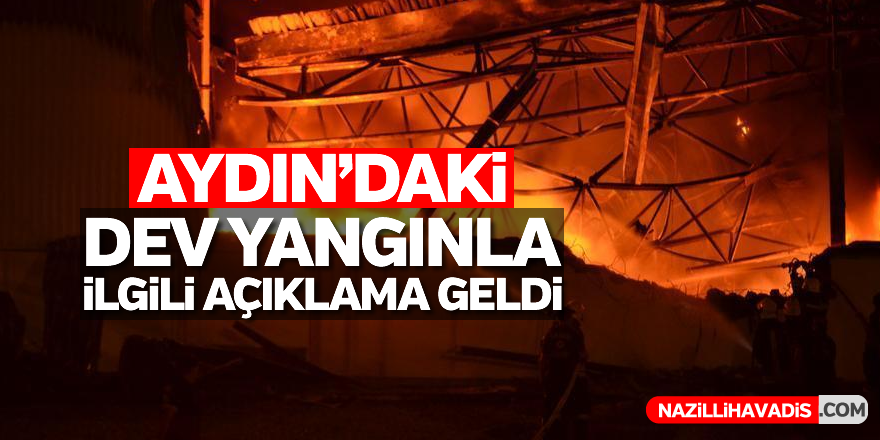 Aydın'daki dev yangınla ilgili açıklama geldi