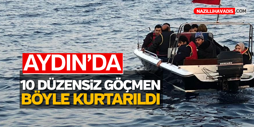 Bozulan teknedeki 10 düzensiz göçmen kurtarıldı