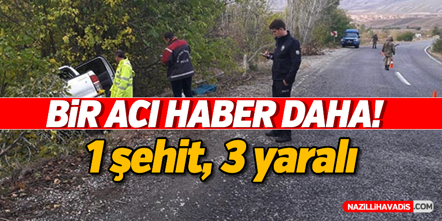 Resmi plakalı araç şarampole düştü: 1 şehit, 3 yaralı