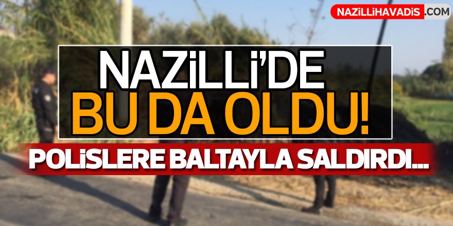 Nazilli'de polislere baltalı saldırı!