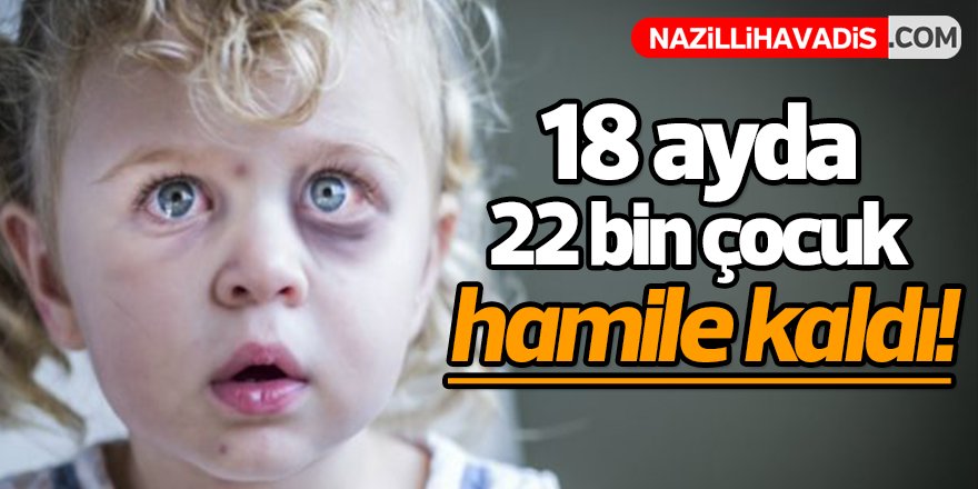 18 ayda 22 bin çocuk hamile kaldı!