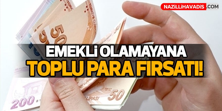 Emekli olamayana toplu para fırsatı