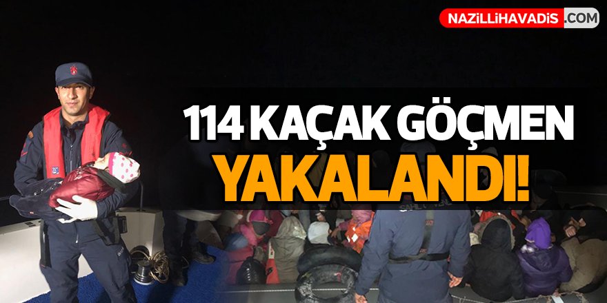 114 kaçak göçmen yakalandı