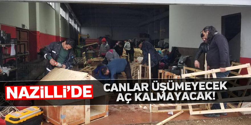 Nazillili’de canlar üşümeyecek aç kalmayacak