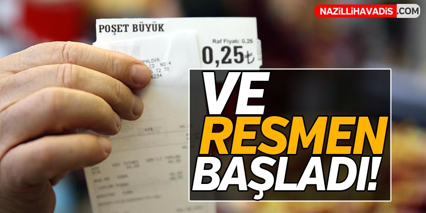 Plastik poşetler 25 kuruştan satılmaya başladı