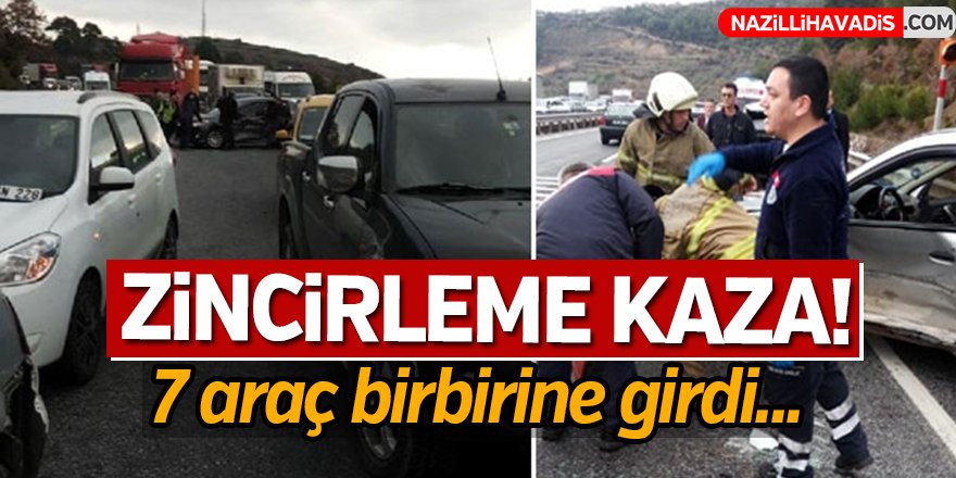 7 araçlı zincirleme kaza!