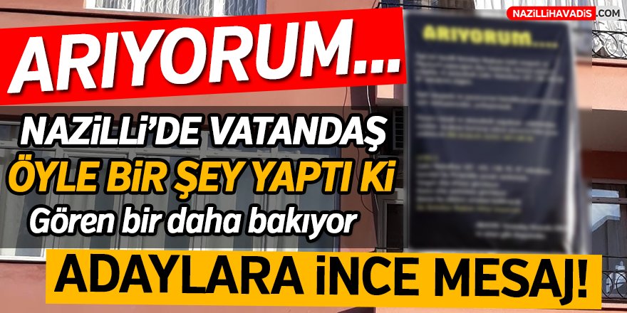 Başkan Adaylarına Afişli Sesleniş!