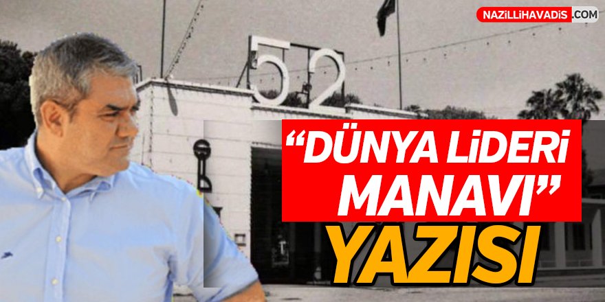 "DÜNYA LİDERİ MANAVI" YAZISI