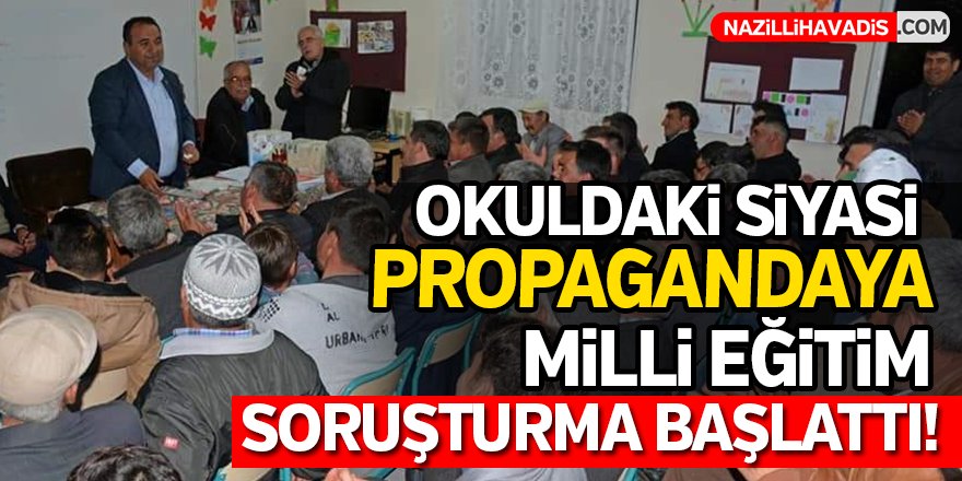 Okuldaki siyasi propagandaya Milli Eğitim soruşturma başlattı...