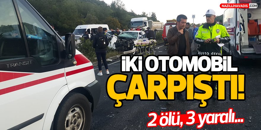 İki Otomobil Çarpıştı!