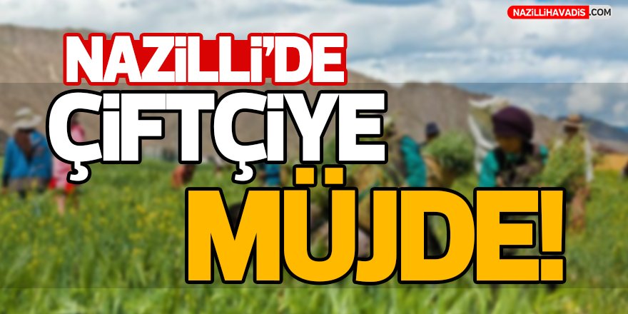 Nazilli'de Çiftçiye Müjde!