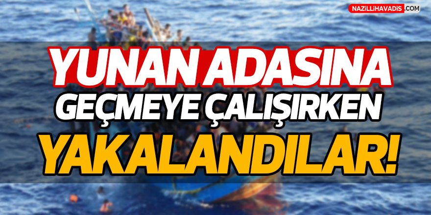 Yunan Adasına Geçmeye Çalışırken Yakalandılar!