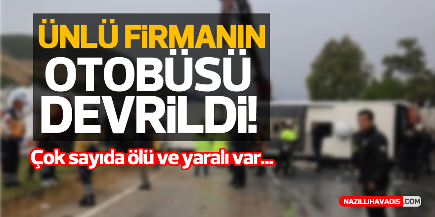 Yolcu otobüsü devrildi!