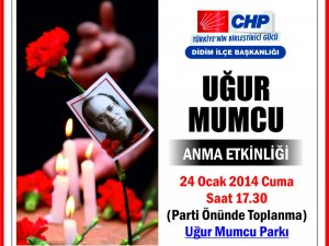 CHP Uğur Mumcu’yu Anacak